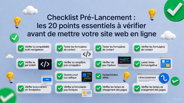 Checklist lancement site internet