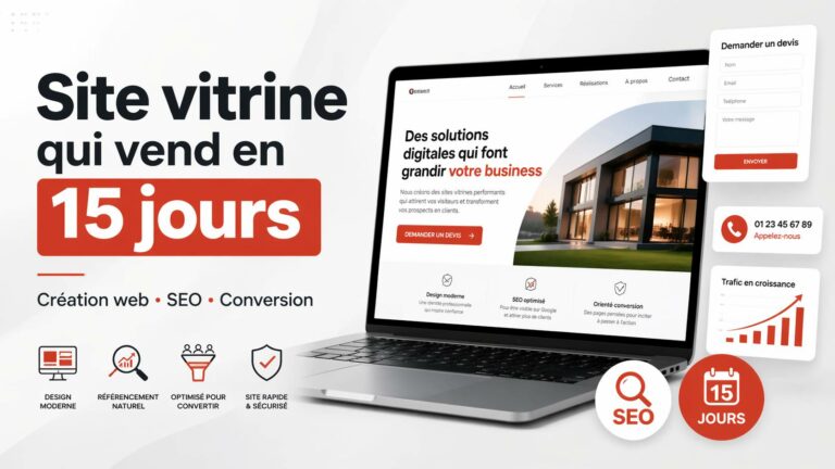 Un site vitrine qui vend