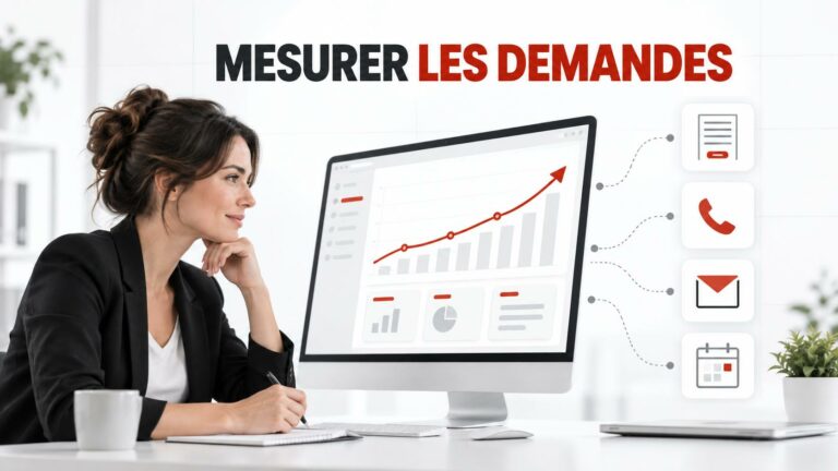 Professionnelle analysant les demandes générées par un site internet